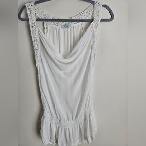 DO+BE Ivory Lace Detail Top